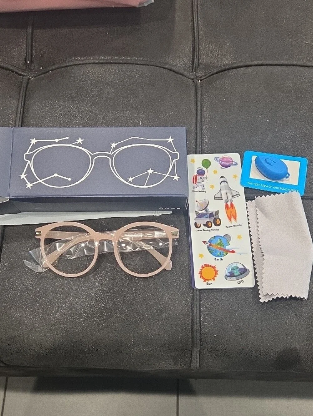 Kids Blue Light Blocking Glasses for Children - Pink Frame